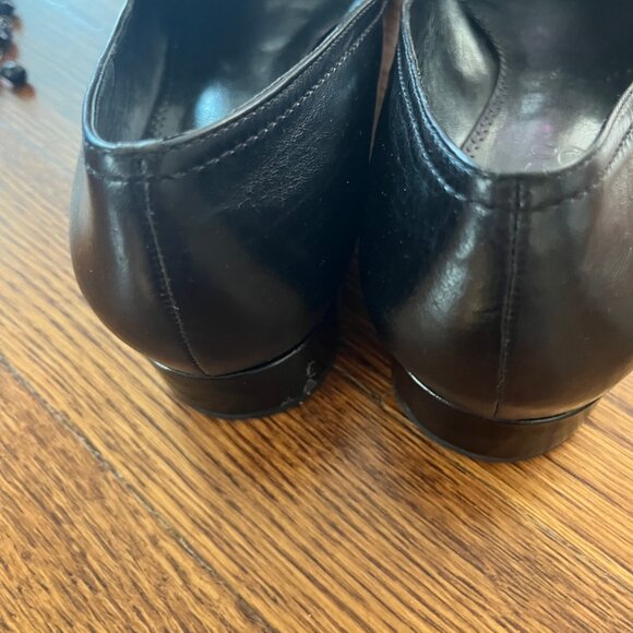 Mid-Century Italian Style Feeling - Low Heel Leather Franco Sarto Flats - Sz 10 - Picture 7 of 8